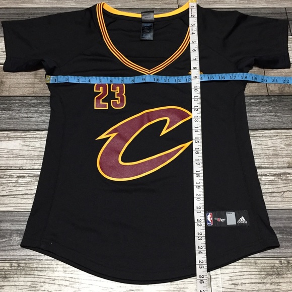 Adidas Lebron James Cavaliers Shirt Jersey Women’s L Black NBA For Her - Picture 2 of 8